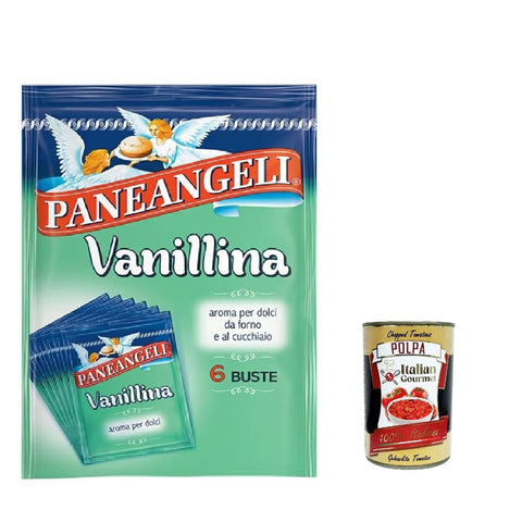 Paneangeli Vanillina - Pulverförmiges Aroma für Gebackene Desserts und Kuchen 50x 6 Beutel à 0 5g inkl. Italian Gourmet polpa 400g Original italienisch