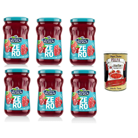 Santa Rosa ZERO, Confettura di Frutti rossi zero zuccheri aggiunti Marmelade aus roten Früchten ohne Zuckerzusatz 6x300g Original italienisch Zutat