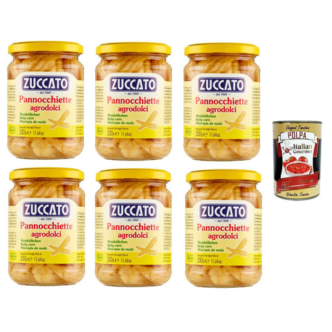ZUCCATO-Pannocchiette di mais Maiskolben 6x 330gr Original italienisch inkl. Italian Gourmet Polpa 400g