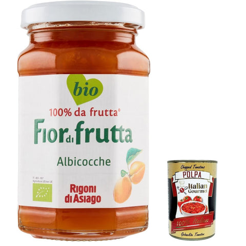 Rigoni di asiago Fiordifrutta Aprikosen - Aufstrich, Marmelade Konfitüre Brotaufstriche aus Italien 12x 250g inkl. Italian Gourmet polpa 400g Original italienisch