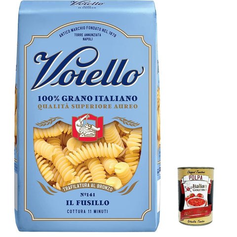Voiello Pasta Fusilli Nudeln 100 % italienische N141 500g 10x Original italienisch inkl. Italian Gourmet Polpa 400g