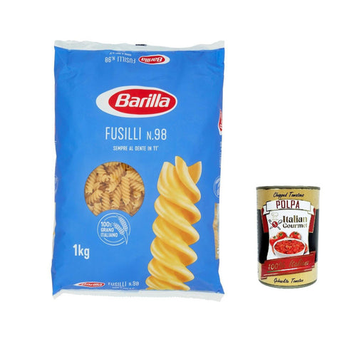 Italian Gourmet Pasta Fusilli Nr. 98 Nudeln pack 6x 1Kg inkl. Italian Gourmet polpa 400g Original italienisch