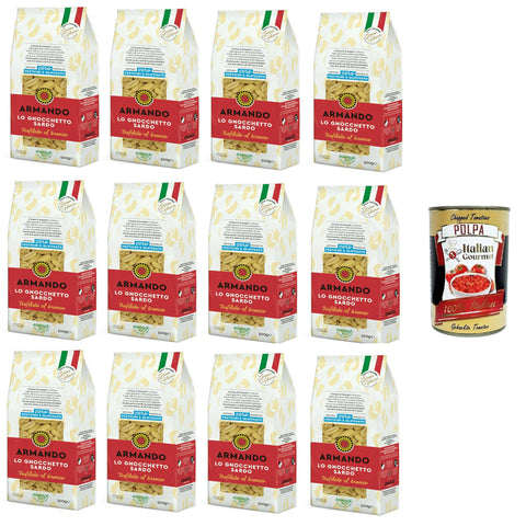 Armando Lo gnocchetto sardo pasta di semola Trafilata al bronzo Sardischer Gnocchetto, aus Bronze gezogene Grießnudeln 12x500g Original italienisch