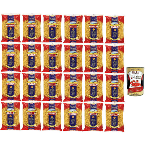 Divella Pasta 100% Lumachine 52, Nudeln aus Hartweizengrieß, Kochen 7 Minuten 24x 500g inkl. Italian Gourmet polpa 400g Original italienisch