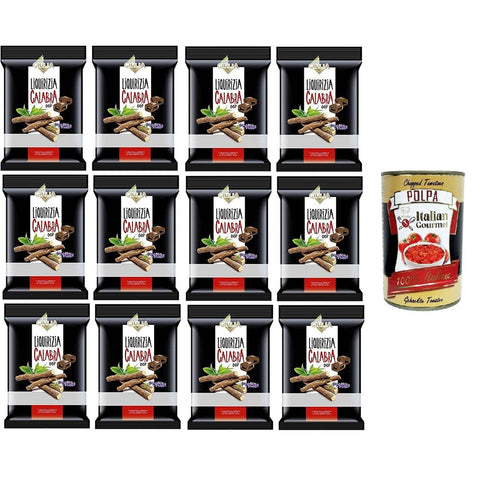Giulia Caramelle Ripiene con Liquirizia di Calabria DOP Süßigkeiten Gefüllte Bonbons mit Lakritz 12x150g inkl. Italian Gourmet polpa 400g Original italienisch