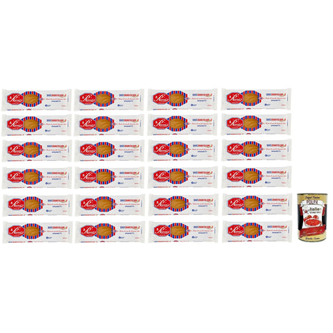 Russo Spaghetti N°72 Hartweizengrieß Pasta, 100% Weizen, - Packung 24x 500g inkl. Italian Gourmet Polpa di Pomodoro 400g Dose Original italienisch