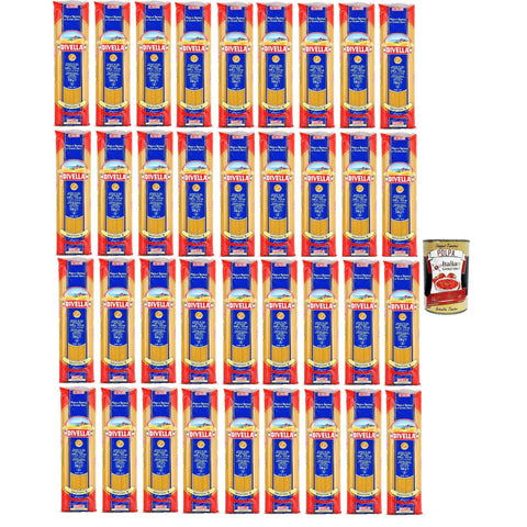 Divella Pasta 100% Spaghettini N° 9, Nudeln aus Hartweizengrieß, Kochen 6 Minuten 36x 500g inkl. Italian Gourmet polpa 400g Original italienisch
