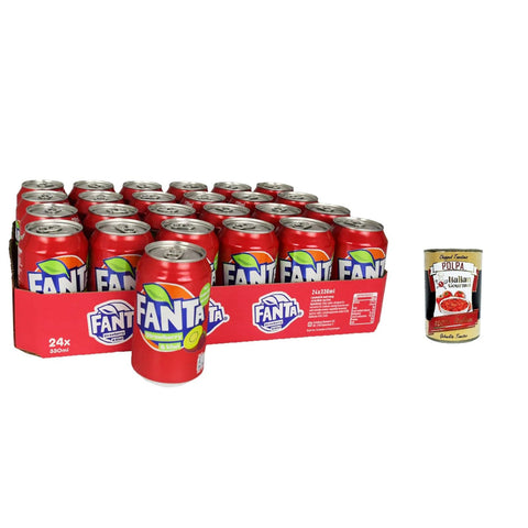 Fanta Strawberry & Kiwi 330ml 24x Original italienisch inkl. Italian Gourmet Polpa 400g