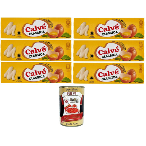 Calvé Calve Klassik Mayonnaise mayonaise Soße Sauce Mayo Imbiss Fritten 6x 150ml inkl. Italian Gourmet polpa 400gr Original italienisch