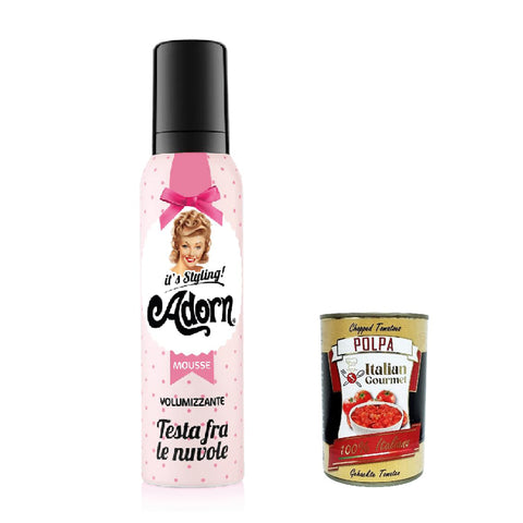 Adorn Testa fra le nuvole, volumizzante, Vintage Volumisierungsmousse mousse, Haarschaum 3x 150 ml inkl. Italian Gourmet polpa 400g Original italienisch