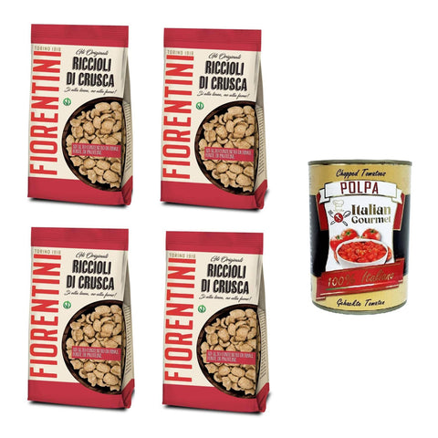 Fiorentini Gli Originali Riccioli di Crusca Die Kleielocken Ja zur Figur, Nein zum Hunger 4x250gr inkl. Italian Gourmet polpa 400g Original italienisch