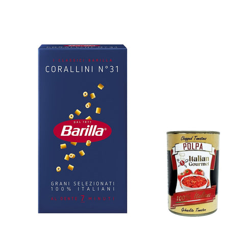 Barilla Pasta Corallini Nr. 31 Nudeln pack 5x 500 g inkl. Italian Gourmet polpa 400g Original italienisch