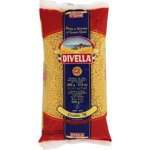 Pasta Divella 100% Italienisch N° 76 Corallini 500 g 20x Original italienisch