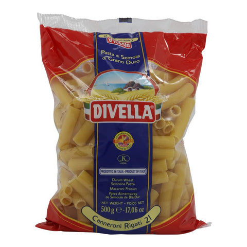 Divella Canneroni Rigati N., 21 Hartweizengrieß Pasta Italienische Nudeln Packung 24x 500g inkl. Italian Gourmet Polpa di Pomodoro 400g Dose Original italienisch