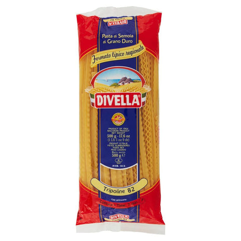 Divella Tripoline N. 82 Hartweizengrieß Pasta Italienische Nudeln Packung 24x 500g inkl. Italian Gourmet Polpa di Pomodoro 400g Dose Original italienisch
