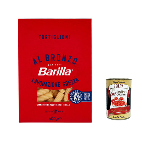 Tortiglioni al Bronzo Bronze Gezogene Pasta Rohe Verarbeitungsmethode 5x400g Original italienisch