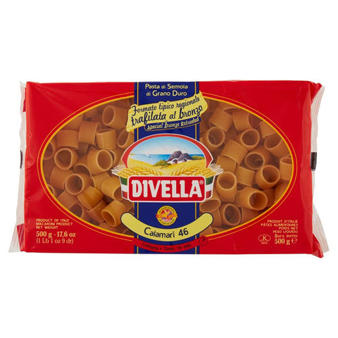 Divella Calamari 46 Hartweizengrieß Pasta Italienische Nudeln Packung 6x 500g inkl. Italian Gourmet Polpa di Pomodoro 400g Dose Original italienisch