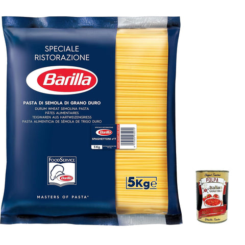 Italian Gourmet Pasta Barilla Spaghettoni Ristorante Nr. 7 Nudeln pack 5kg inkl. Italian Gourmet polpa Original italienisch