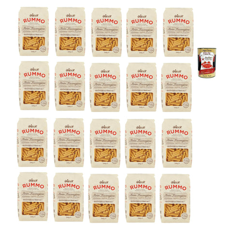 Rummo Maccheroncelli N° 7 Pasta Lenta Lavorazione Teigwaren aus Hartweizengrieß Bronze - Zeichnung 20x 500g inkl. Italian Gourmet polpa 400g Original italienisch