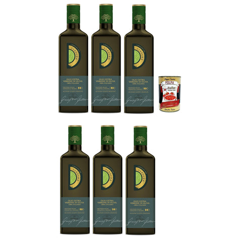 Olitalia Olio Extravergine di Oliva, I Dedicati Verdure, Natives Olivenöl extra für Gemüse 6x 500ml inkl. Italian Gourmet polpa 400g Original italienisch