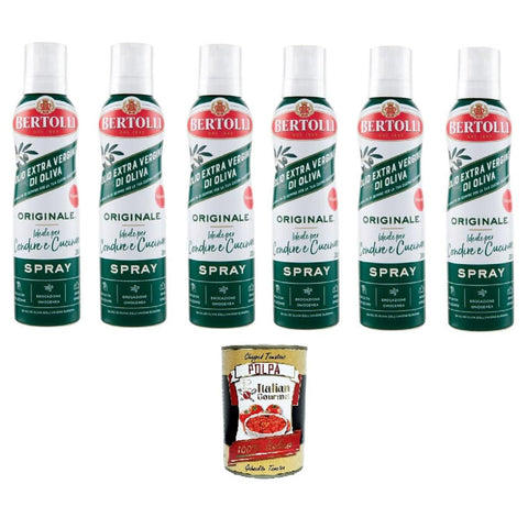 Original italienisch Natives Olivenöl Extra Spray 6x 200 ml italienisch inkl. Italian Gourmet Polpa 400g
