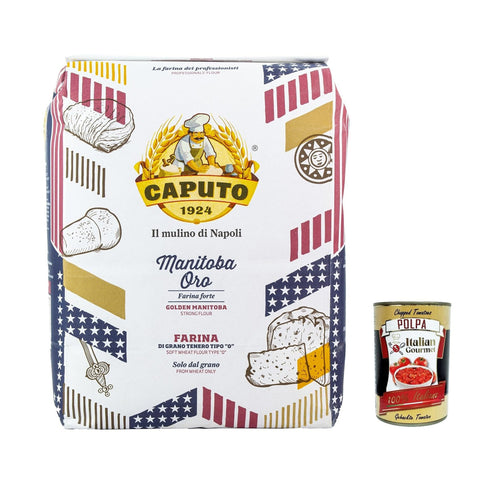 Caputo Farina Molino Caputo Manitoba oro Pizza Napoli Pizzamehl Pizza Mehl 5kg inkl. Italian Gourmet polpa 400g Original italienisch