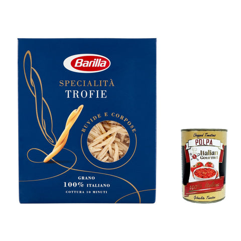 Barilla Pasta Specialità Trofie liguri, 100% Nudeln pack 5x 500 g inkl. Italian Gourmet polpa 400g Original italienisch