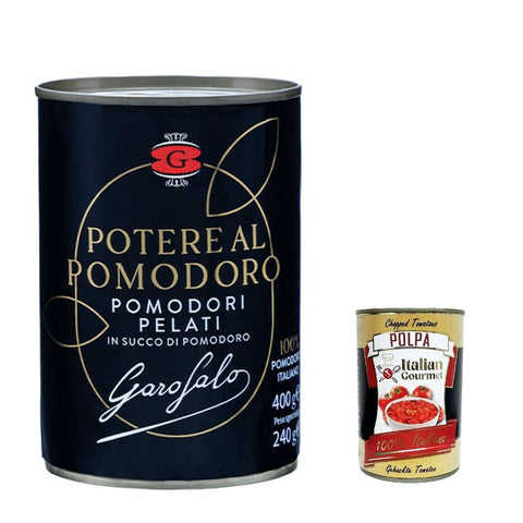 Pomodori pelati in succo di pomodoro, geschälte Tomaten 100% Tomaten Tomatensauce 24x 400 g inkl. Italian Gourmet polpa 400g Original italienisch