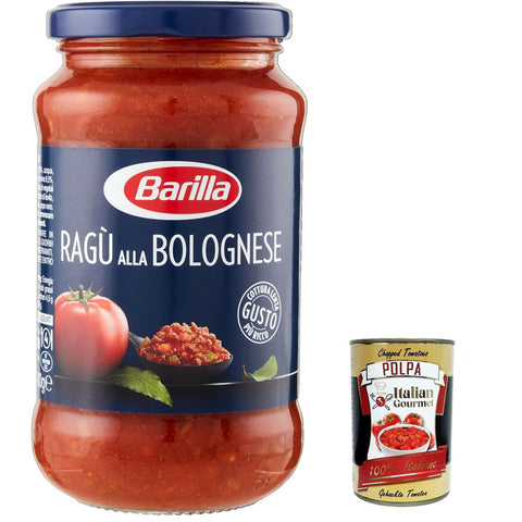 Sugo Ragù alla Bolognese, Sauce bereit für italienische Tomate und ausgewähltes Fleisch ohne Gluten 3x 400 g inkl. Italian Gourmet polpa 400g Original italienisch