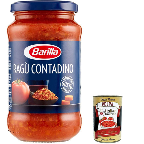 Barilla ragu ragù alla contadino tomatensauce mit Rotwein aus italien 6x 300g inkl. Italian Gourmet polpa 400g Original italienisch