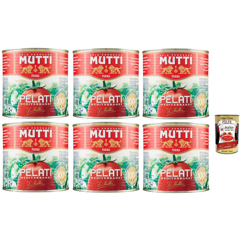 Mutti Professional Sugo Pelati Mediterranei Mediterrane Geschälte Tomaten, medeterrian style peeled tomatoes 6x 2 5Kg inkl. Italian Gourmet polpa 400g Original italienisch