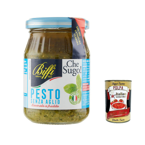 Biffi Pesto alla genovese senz'aglio, 100% vegetale, Pesto Sauce Ohne Knoblauch, Soße 3x190g Original italienisch