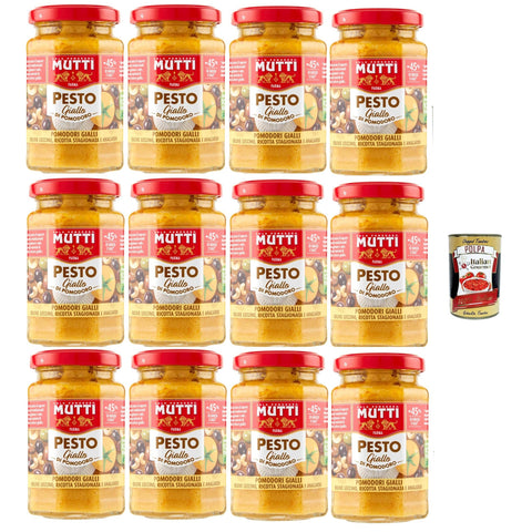 Mutti Pesto di Pomodoro giallo, Pesto mit gelben Tomaten 12x190g Original italienisch