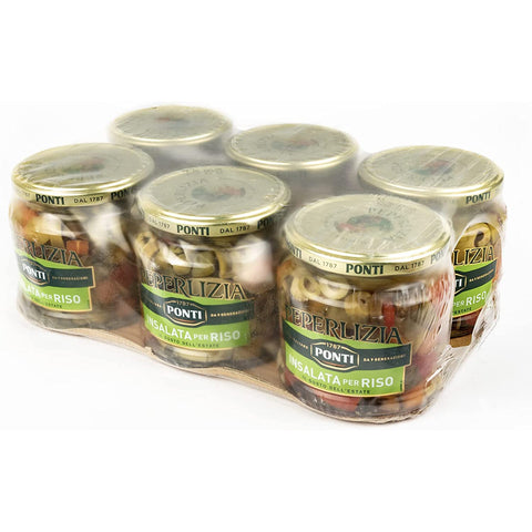 Ponti Peperlizia Reissalat Gemischtes Süß - Sauer - Gemüse, Reis - und Nudelgewürz, 6er - Set 350 g Original italienisch