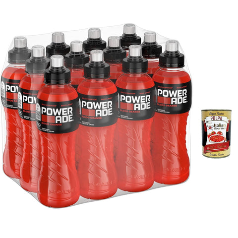 Powerade Blood orange isotonisches Sportgetränk 12 x 500ml inkl. Italian Gourmet polpa 400g Original italienisch