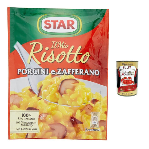 Star Risotto cremoso porcini e zafferano cremiges Reis mit Steinpilze und Safran 175g 100% italienisch Fertiggerichte 10x Original italienisch