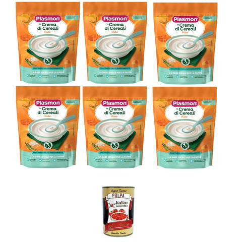 Plasmon Crema di Riso 6x 200g inkl. Italian Gourmet polpa 400g Original italienisch