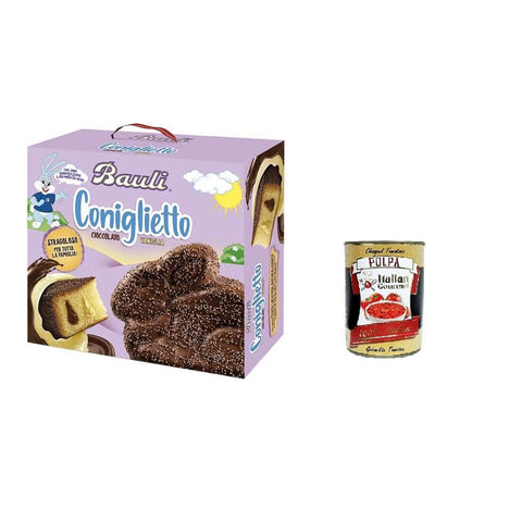 Bauli Coniglietto Cioccolato & Vaniglia stragoloso per tutta la famiglia Chocolate & Vanilla Extravaganza Hase für die ganze Familie 650 g inkl. Italian Gourmet polpa 400g Original italienisch