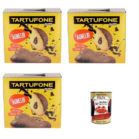 Motta Tartufone L'Agnello Gianduja - Creme, Zartbitterkuvertüre und Milchschokoladenstreusel 3x650gr inkl. Italian Gourmet polpa 400g Original italienisch