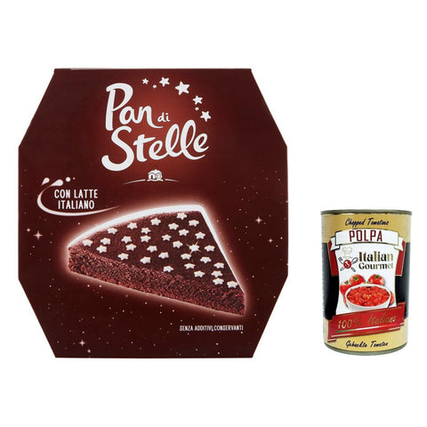 Pan di Stelle Torta al Cioccolato, Ready to eat, Bereit - to - taste Kuchen mit Schokolade und Kakao 3x 445g inkl. Italian Gourmet polpa 400g Original italienisch