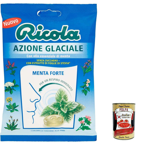 Ricola Azione Glaciale Menta forte bonbon Menthol erfrischend ohne zucker 3x70g Original italienisch Gebäck