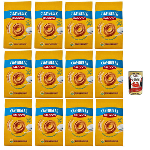Balocco Ciambelle Kekse zum Frühstück biscuits cookies kuchen 12x 350g inkl. Italian Gourmet polpa 400g Original italienisch