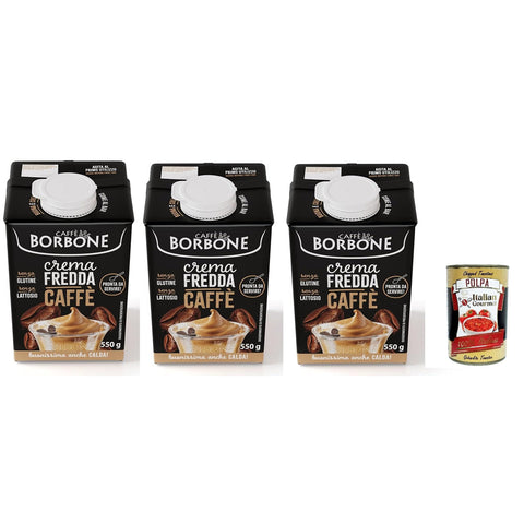Caffè Borbone Kaffeecreme Sahne auf Milchbasis mit laktosefreiem, löslichem Kaffee 3x Original italienisch Gebäck