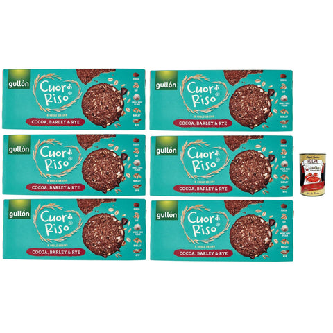 Gullon Gullón Cuor di Riso e Cereali Integrali Cacao, Orzo & Segale 6x250g Original italienisch Kekse