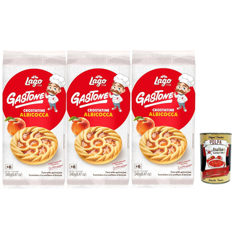 Lago 1968, Le Merende di Gastone Crostatine all'Albicocca 3x240g Original italienisch Gebäck