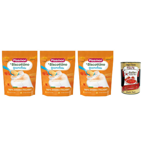 Plasmon Biscottino Granulato, dal 6° mese, 100% grano italiano 3x350g Original italienisch Kekse