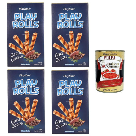Playtime PlayRolls Playtime - PlayRolls Kakaogeschmack 4x 150gr inkl. Italian Gourmet polpa 400g Original italienisch