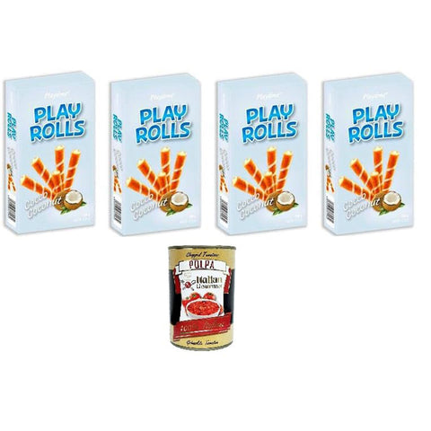 Playtime PlayRolls Playtime - PlayRolls Kokosgeschmack 4x150gr inkl. Italian Gourmet polpa 400g Original italienisch