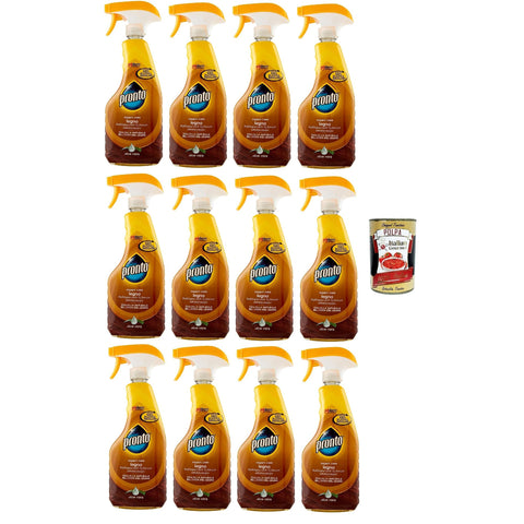 Pronto Trigger Legno. Es verbessert die natürliche Schönheit des Holzes, Duft Aloe Vera, Reinigungsmittel 12x 500ml inkl. Italian Gourmet polpa 400g Original italienisch