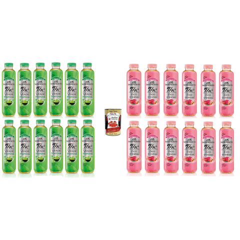 San Benedetto "Le Specialità" Testpaket Thè Verde Matcha - Thè al FICO D'INDIA, Die Spezialitäten“ Matcha - Grüntee Kaktusfeigentee 24x400ml inkl. Italian Gourmet polpa 400g Original italienisch